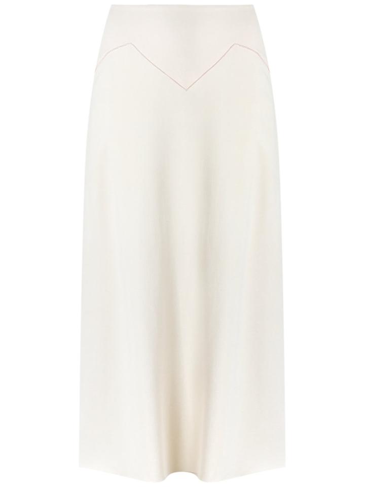 Talie Nk Midi Skirt, Women's, Size: 38, White, Acetate/viscose