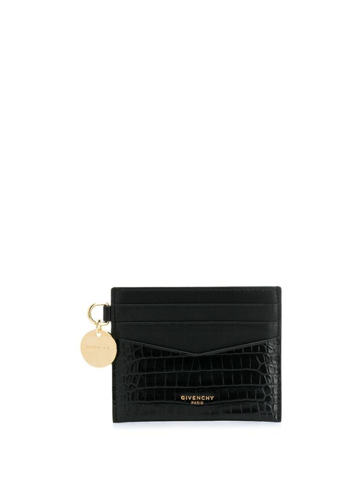 Givenchy Crocodile-effect Cardholder - Black