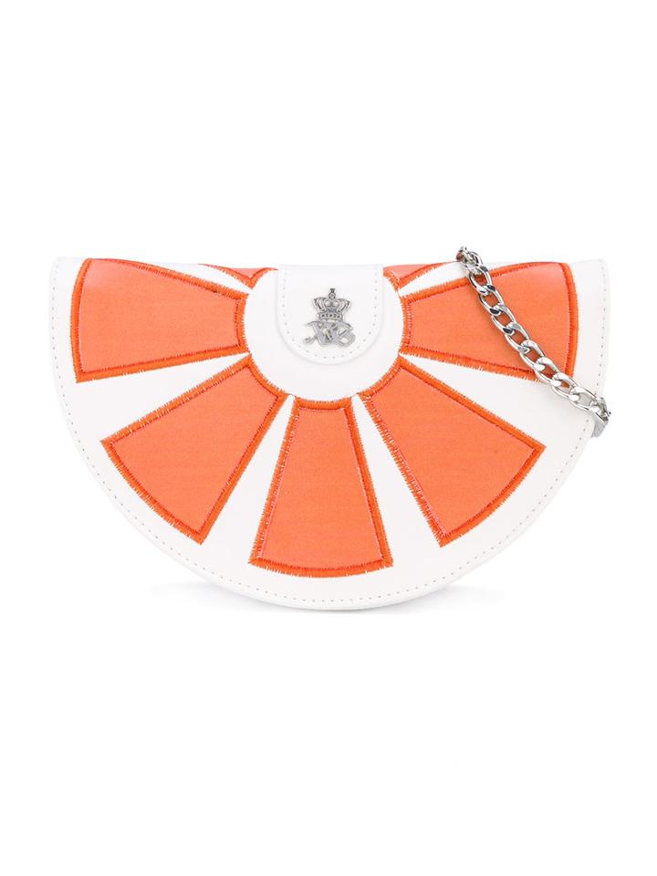 Xavem Kids - Orange Wedge Shoulder Bag - Kids - Leather - One Size, Yellow/orange