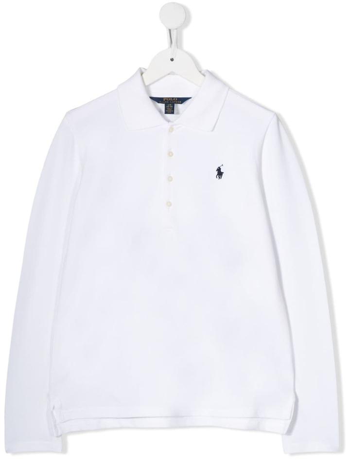 Ralph Lauren Kids Long-sleeved Polo Top - White