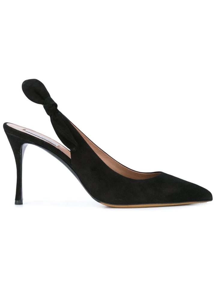 Tabitha Simmons Suede Sling Back Pumps - Black