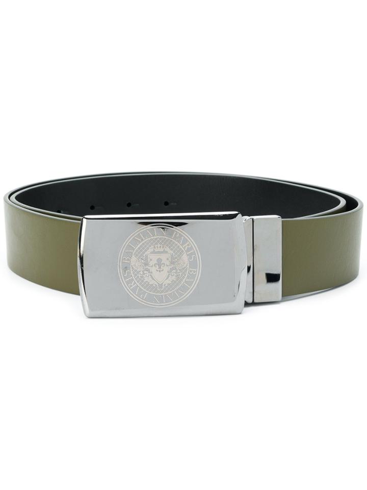 Balmain Embossed Logo Crest Belt - Unavailable