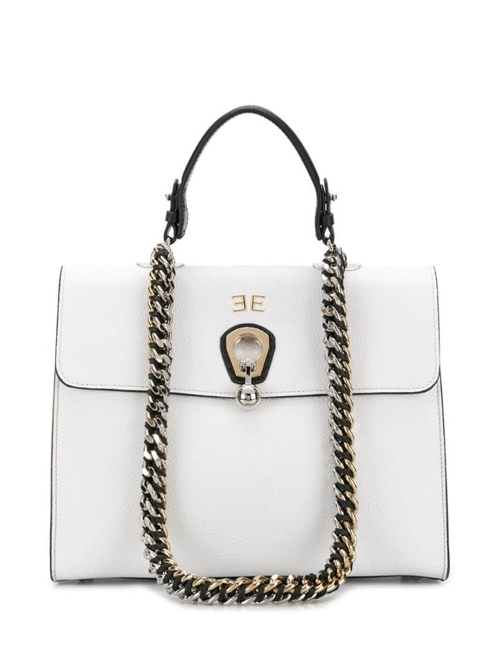 Ermanno Scervino Foldover Tote Bag - White