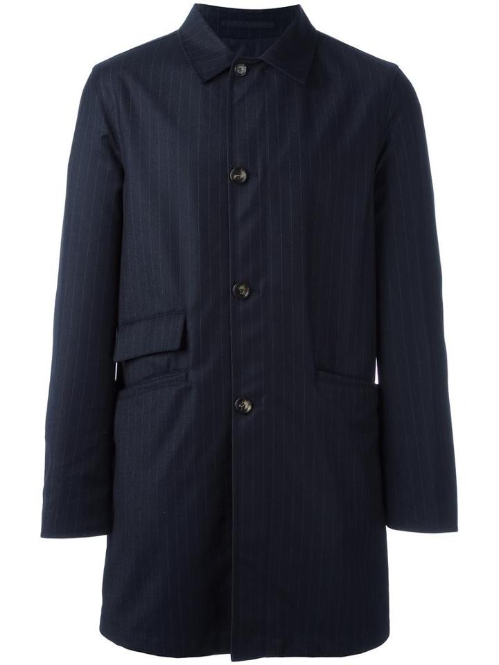 Kiton Reversible Coat, Men's, Size: 50, Blue, Virgin Wool/polyurethane/polyester