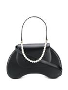 Simone Rocha Bean Faux Pearl-embellished Top-handle Bag - Black
