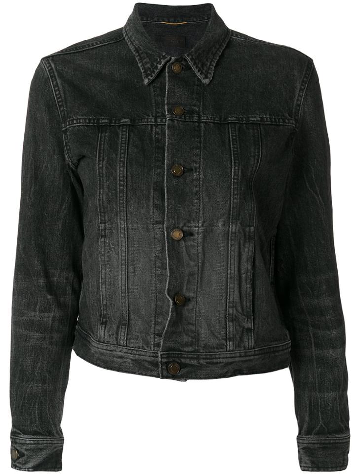Saint Laurent Button Jacket - Black