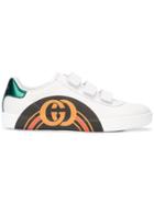 Gucci Logo Print Sneakers - 9062 White/red