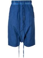 Army Of Me Dropped-crotch Shorts - Blue