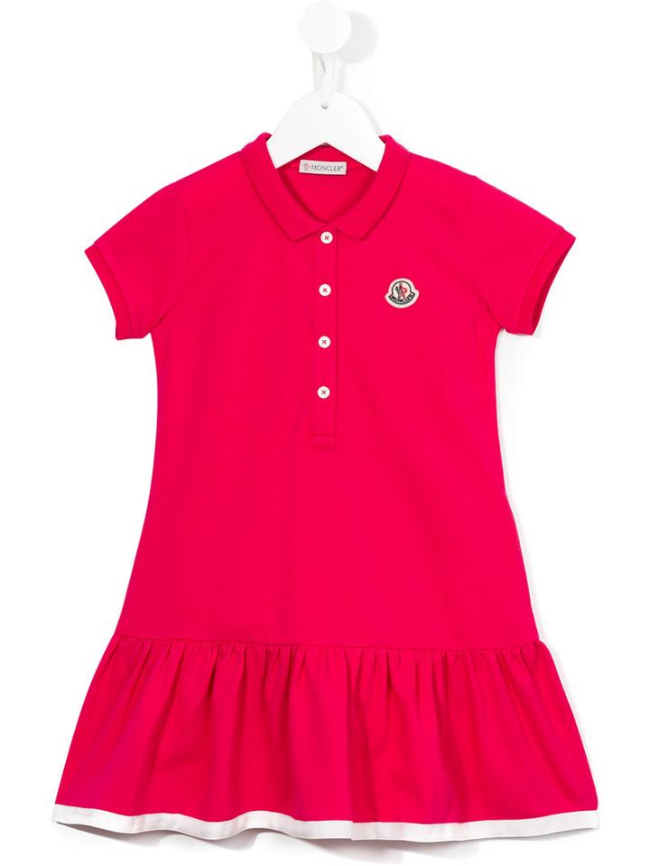 Moncler Kids Polo Dress, Toddler Girl's, Size: 2 Yrs, Pink/purple