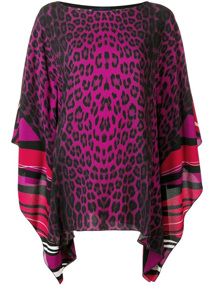 Cavalli Class Multi-print Blouse - Pink & Purple