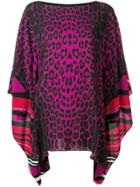 Cavalli Class Multi-print Blouse - Pink & Purple