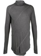 Army Of Me Distressed Roll-neck T-shirt - Grey