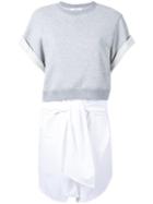 Derek Lam 10 Crosby Knot Front Sweatshirt Dress, Women's, Size: Small, Grey, Cotton