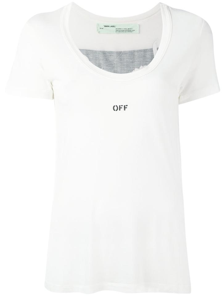 Off-white - Shift T-shirt - Women - Cotton - S, White, Cotton