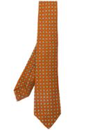 Kiton Patterned Tie - Yellow & Orange
