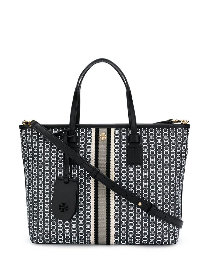 Tory Burch Gemini Link Print Tote - Black