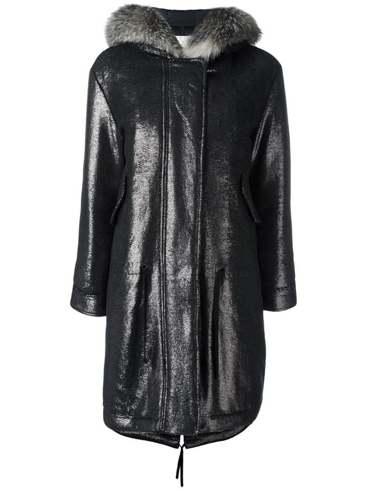 Moncler Veronika Metallic Parka - Black