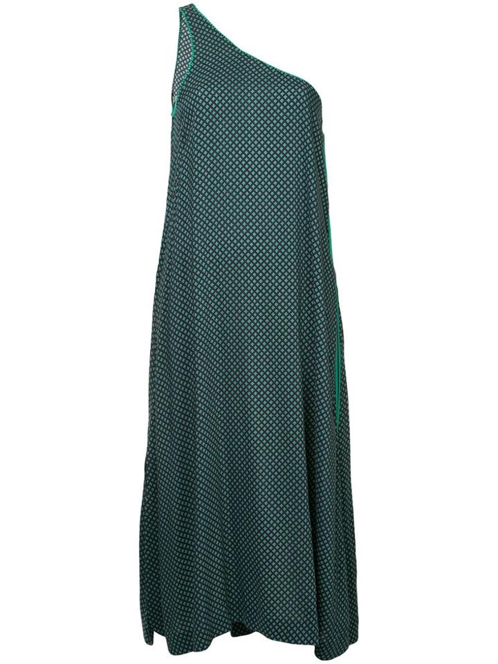 The Upside Printed One Shoulder Dress - Green