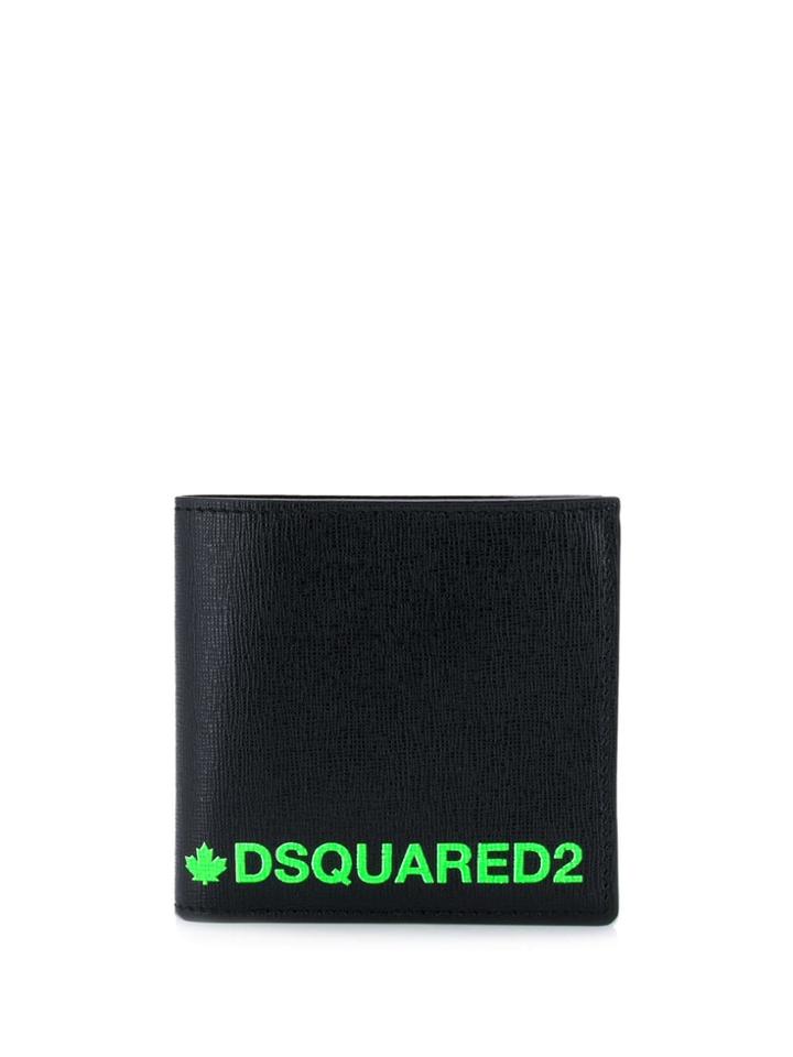 Dsquared2 Logo Print Bi-fold Wallet - Black