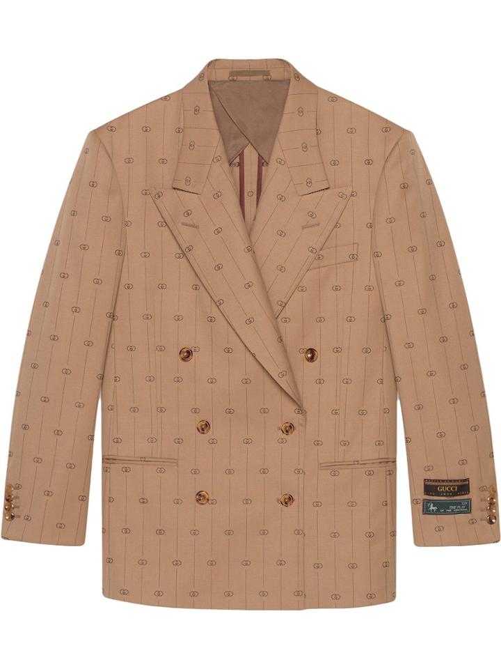 Gucci Retro Gg Blazer - Neutrals