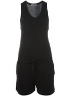 T By Alexander Wang Sleeveless Playsuit, Women's, Size: Xs, Black, Polyester/rayon