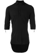 Cedric Jacquemyn Dipped Hem T-shirt, Men's, Size: 48, Black, Silk
