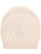 Rick Owens Ribbed Knit Beanie Hat - Nude & Neutrals