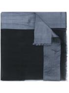 Faliero Sarti - Frayed Scarf - Men - Silk/polyester/viscose - One Size, Black, Silk/polyester/viscose