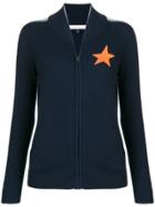 Bella Freud Star Knitted Zip Up Jacket - Blue