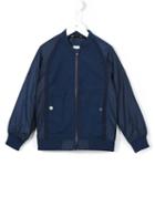 Boss Kids Patterned Panel Bomber Jacket, Boy's, Size: 6 Yrs, Blue