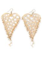 Natasha Zinko 18kt Yellow Gold Heart Earrings - Metallic