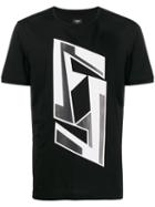 Fendi Geometric Ff Logo T-shirt - Black