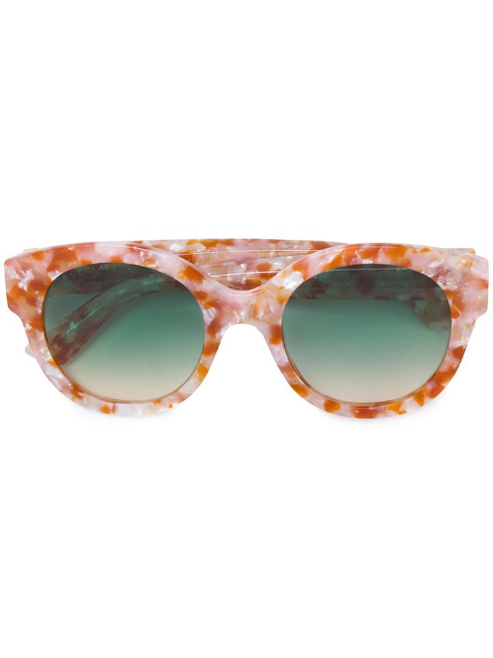 Gucci Eyewear Round-frame Star Sunglasses - Multicolour