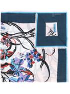 Emilio Pucci - Floral Print Frayed Scarf - Women - Silk/cashmere - One Size, White, Silk/cashmere