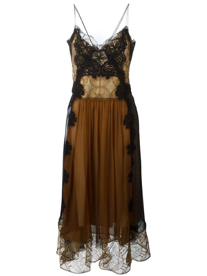 Alberta Ferretti Lace Detail Dress