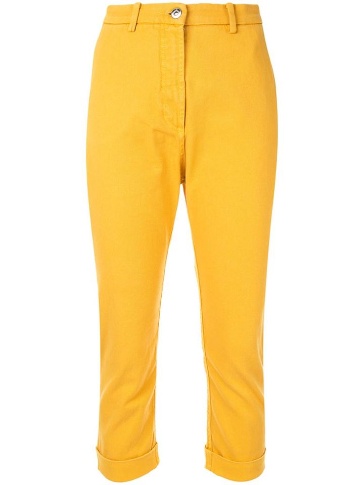 No21 Cropped Trousers - Yellow