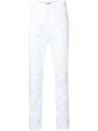 Alexandre Plokhov Patchwork Denim Jeans, Men's, Size: 50, White, Cotton/spandex/elastane