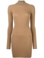 Yeezy Season 3 High Neck Mini Dress, Women's, Size: Small, Brown, Polyamide
