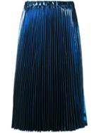 No21 - Pleated Skirt - Women - Polyester/polyurethane - 44, Blue, Polyester/polyurethane