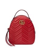 Gucci Gg Marmont Quilted Leather Backpack - Red