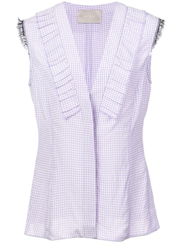 Jason Wu Collection Sleeveless Gingham Checked Blouse - Pink