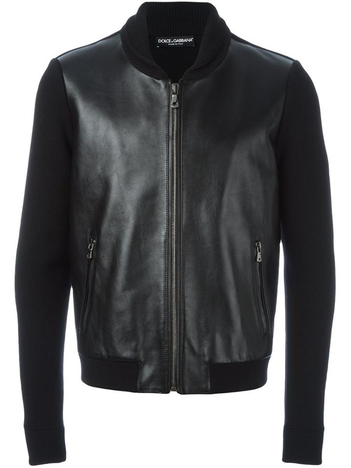 Dolce & Gabbana Leather Panel Jacket