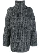 Acne Studios Ribbed High-neck Sweater - Grey