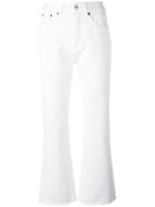 Cropped Flared Jeans - Women - Cotton - 44, White, Cotton, Mm6 Maison Margiela