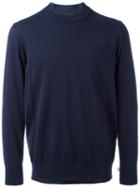 Sacai Shirt Insert Sweater, Men's, Size: 2, Blue, Cotton/cupro