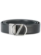 Z Zegna Buckle Detail Belt, Men's, Size: 110, Black, Leather