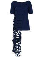 Gloria Coelho Geometric Panel T-shirt - Blue