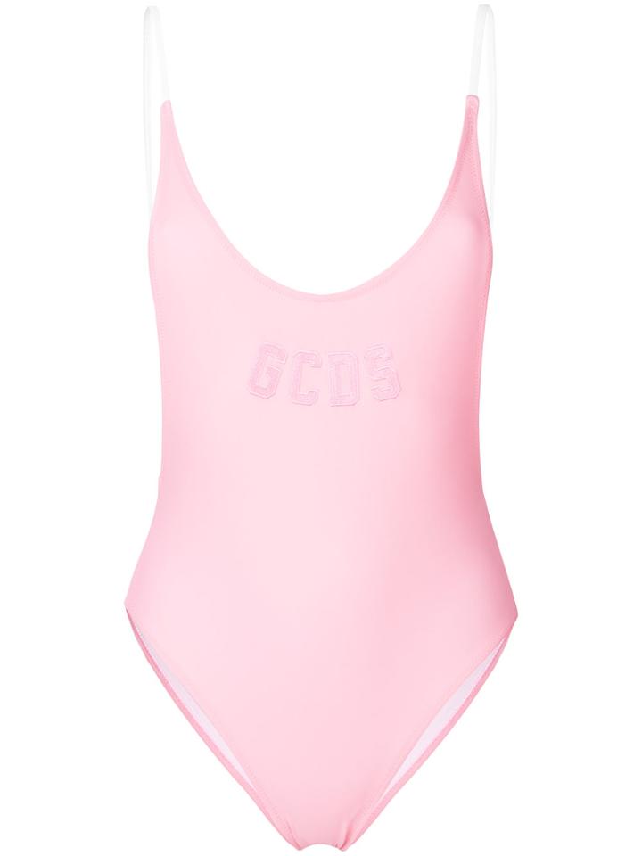 Gcds High Rise Swimsuit - Pink & Purple