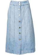 Frame Denim 'le Panel' Denim Skirt, Women's, Size: 26, Blue, Cotton