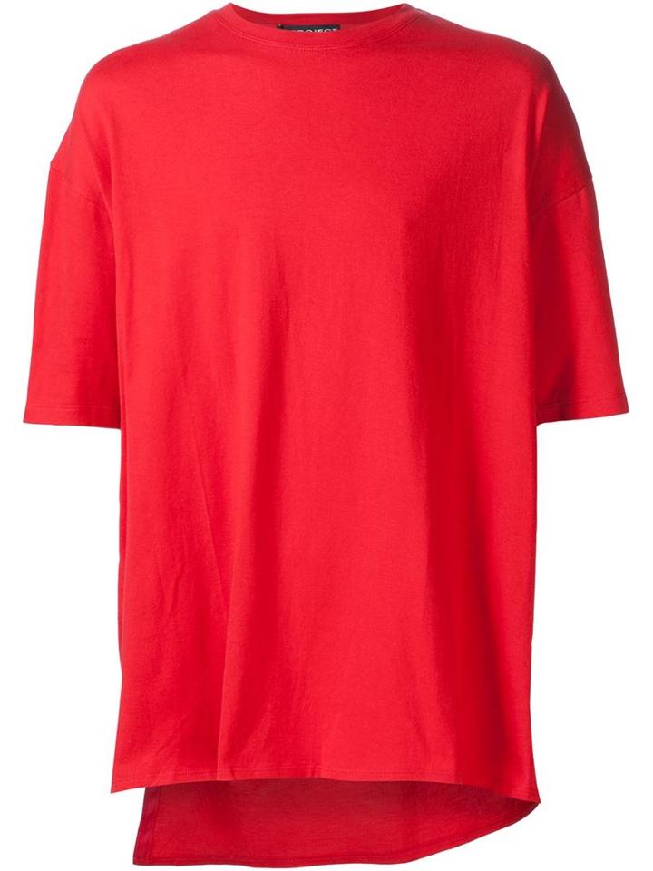 Y / Project 'paneled Kangaroo' T-shirt, Men's, Size: Xl, Red, Cotton